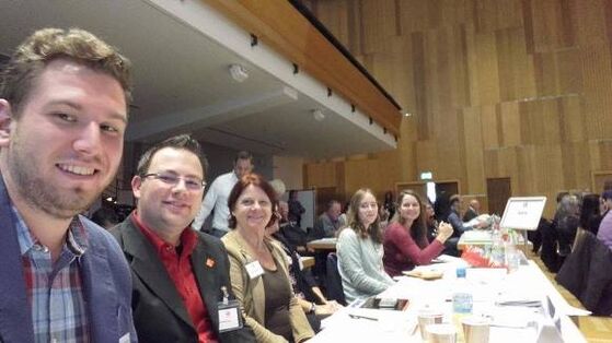 Die Delegation aus Schw. Hall beim Landesparteitag in Heilbronn